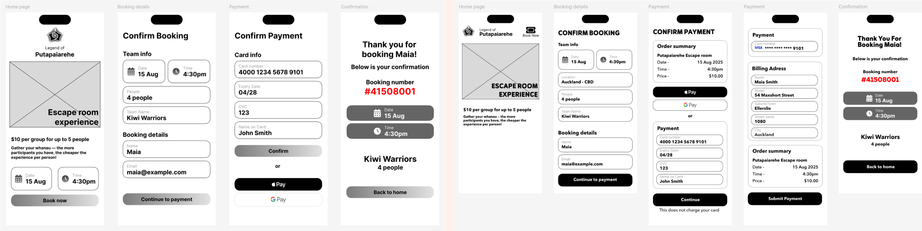 Lo-Fi prototype full width